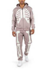 Skeleton Graphic Zip-Up Hoodie