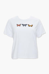 Plus Size Butterfly Graphic Tee