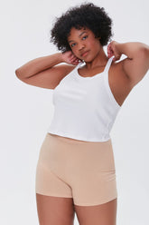 Plus Size Basic Cotton Hot Shorts