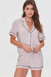 Floral Shirt & Shorts Pajama Set