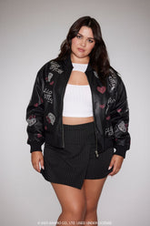 Plus Size Hello Kitty Bomber Jacket