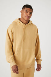 Textured Toggle Drawstring Hoodie