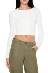 Cable Knit Cardigan Sweater