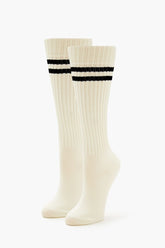 Varsity-Striped Ribbed Socks