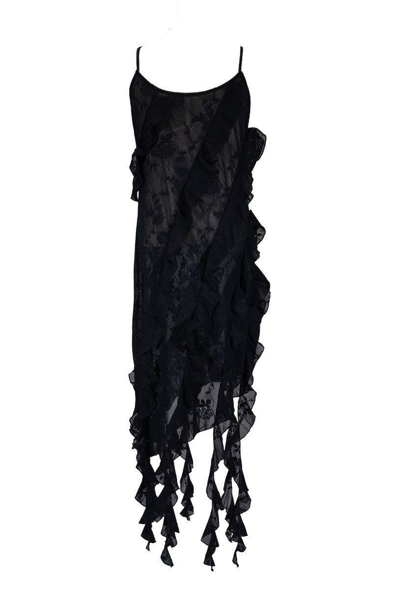 Plus Size Cascading Ruffle Dress