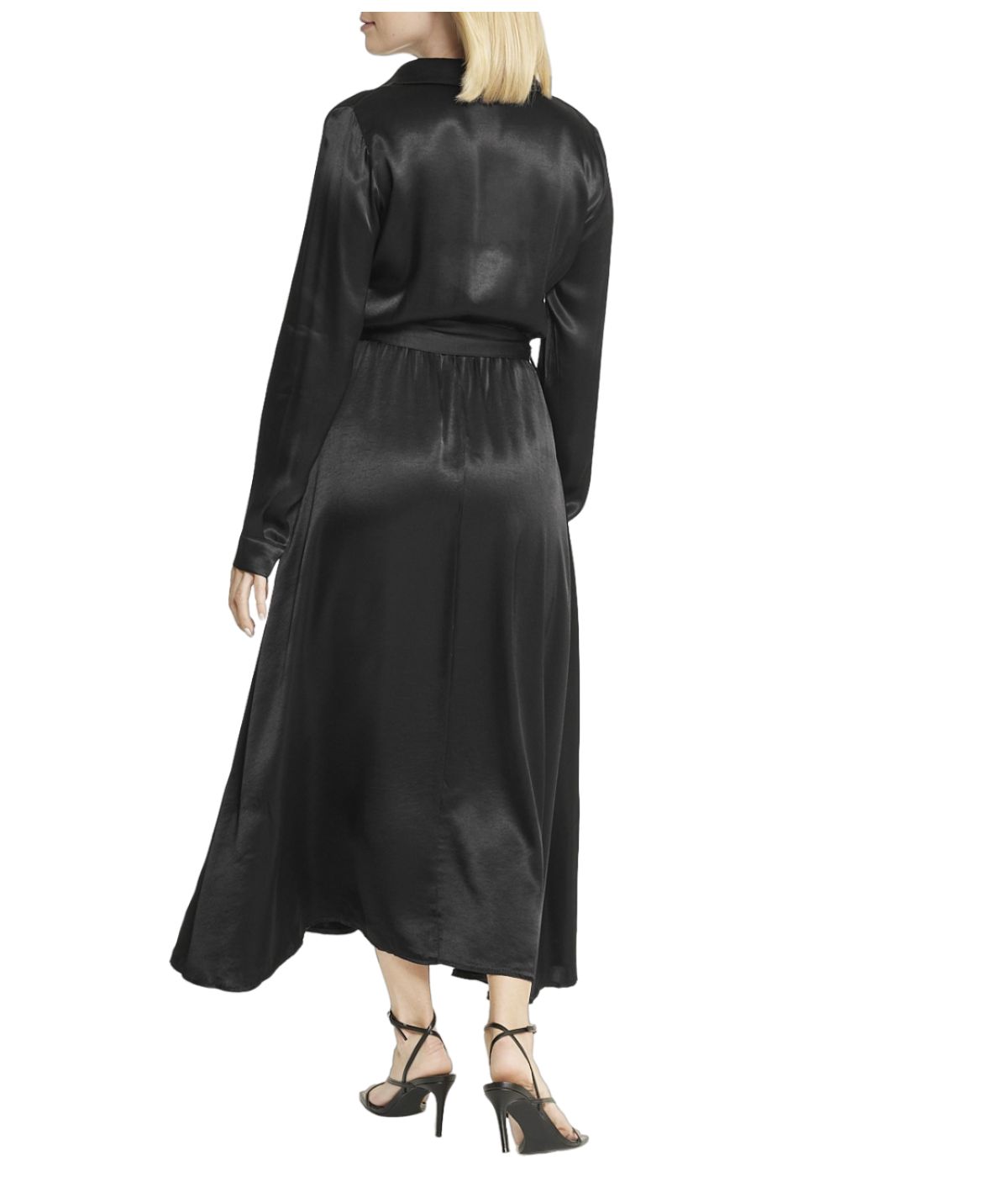 Satin Shirt Dress