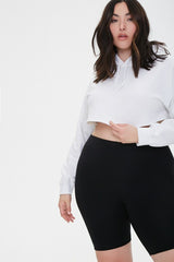 Plus Size High-Rise Biker Shorts