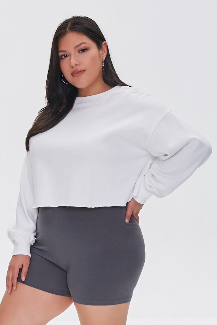 Plus Size Basic Organically Grown Cotton Hot Shorts