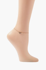 Rhinestone Initial Charm Anklet