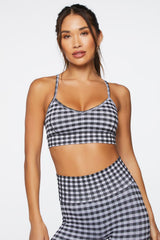 Seamless Gingham Sports Bra