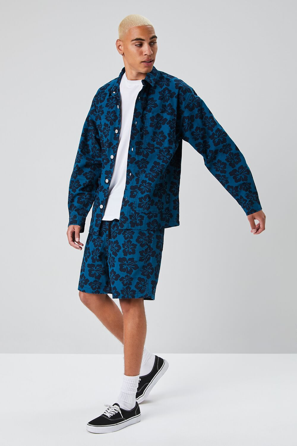 Tropical Floral Print Jacket