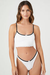 Seamless Ribbed Thong Panties