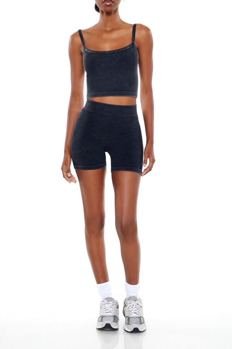 Seamless Mineral Wash Biker Shorts