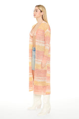 Striped Longline Cardigan Sweater