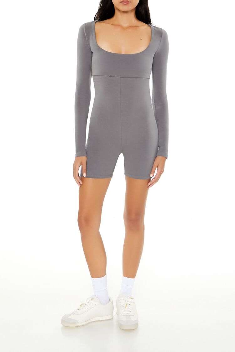 Fitted Long-Sleeve Romper