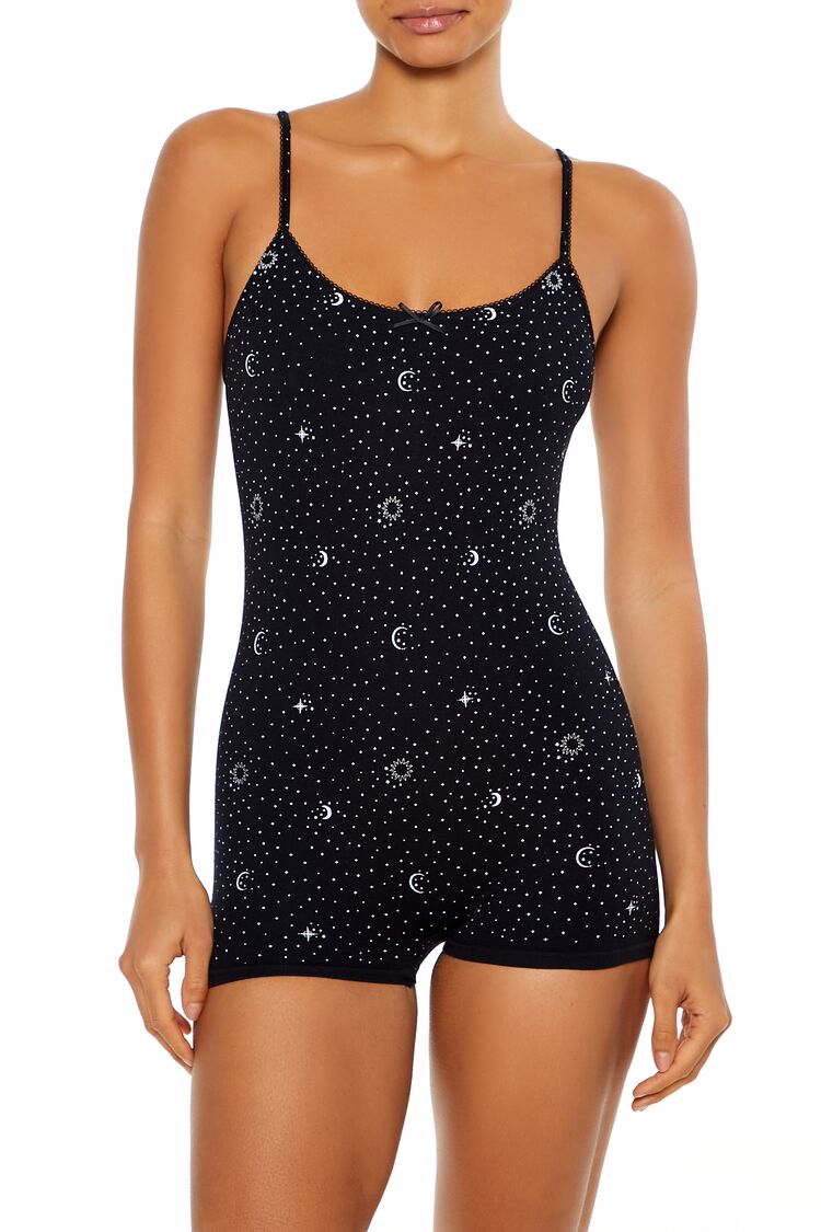 Seamless Moon & Star Lingerie Romper