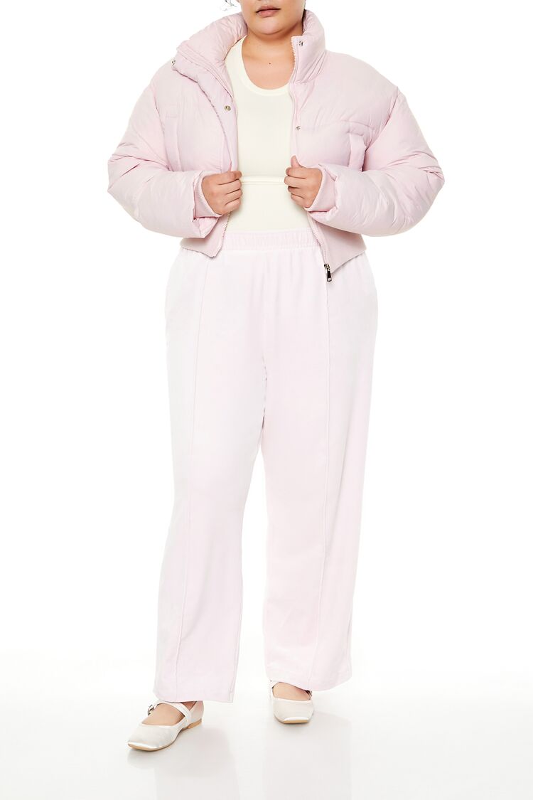 Plus Size Cropped Puffer Jacket