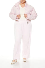 Plus Size Cropped Puffer Jacket