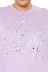 Plus Size Beaded Leo Pullover