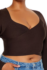 Plus Size Crossover Sweater